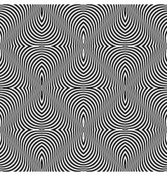 Black and white op art design seamless pattern Vector Image