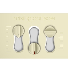 Set buttons and faders volume control Royalty Free Vector