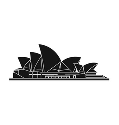 Sydney City Skyline Black And White Silhouette Vector Image