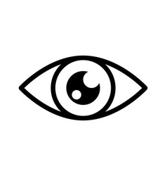 Eye icon flat design Royalty Free Vector Image