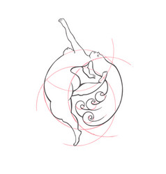 Nude female with amphora Royalty Free Vector Image