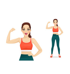 Strong sport woman Royalty Free Vector Image - VectorStock