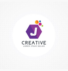 Creative hexagonal letter k logo Royalty Free Vector Image