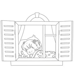 Girl sleeping Royalty Free Vector Image - VectorStock