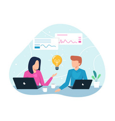 Strategy concept business studio set Royalty Free Vector