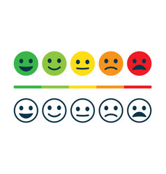 Rating satisfaction feedback in form emotions Vector Image