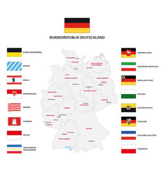 Baden wuerttemberg map with major cities Vector Image