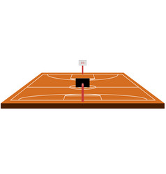 Isolated aerial view of a basketball court Vector Image