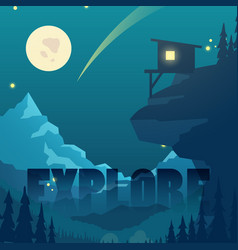  Background scene arabian night with buildings Vector Image