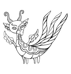 Coloring cute fairy with wings Royalty Free Vector Image