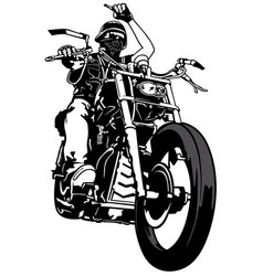 Motorcyclist from gang Royalty Free Vector Image