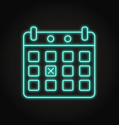 Date and time schedule concept icon in neon line Vector Image