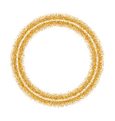 Gold circle glitter frame golden confetti dots Vector Image