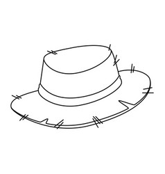 Isolated farmer hat Royalty Free Vector Image - VectorStock