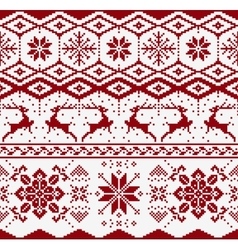 Nordic seamless knitted christmas pattern Vector Image