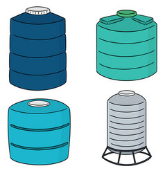 Set of water storage tank Royalty Free Vector Image