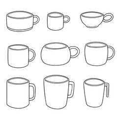 Set beverage cup Royalty Free Vector Image - VectorStock