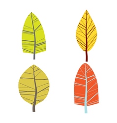 Abstract trees four seasons Royalty Free Vector Image