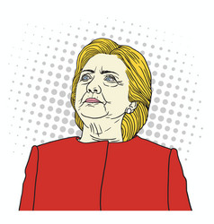 Caricature of Hillary Clinton Royalty Free Vector Image