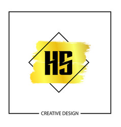 Initial letter hs logo template design Royalty Free Vector