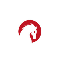 Horse red logo Royalty Free Vector Image - VectorStock