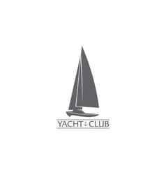 Yacht club icon design with sailing sport sailboat