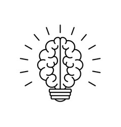 Light bulb line icon idea sign Royalty Free Vector Image