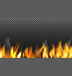 Realistic Burning Fire Flame Royalty Free Vector Image