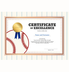 Certificate of completion template vintage theme Vector Image