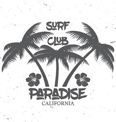 Surf club concept summer surfing retro badge Vector Image