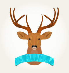 Christmas deer stag heads Royalty Free Vector Image