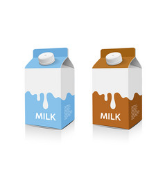 Milk box packaging design Royalty Free Vector Image