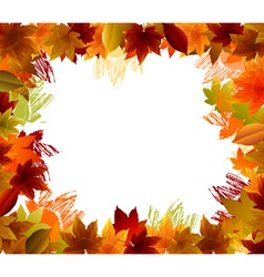 Autumn Leaves Frame Royalty Free Vector Image - VectorStock