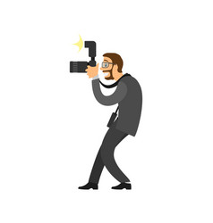 Photography hobby people with camera photographer Vector Image