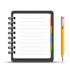 Leather notebook Royalty Free Vector Image - VectorStock