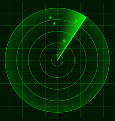 Military green radar screen with target Royalty Free Vector