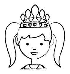 Cartoon princess icon image Royalty Free Vector Image