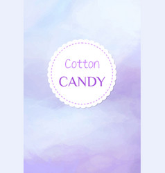 Cotton candy logo fluffy candyfloss pink color Vector Image