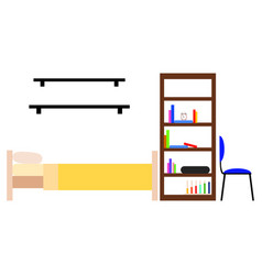 Student dorm room Royalty Free Vector Image - VectorStock