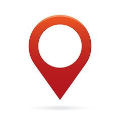 Orange map pointer icon marker gps location flag Vector Image