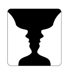 Vase Face Illusion Vector Images 25