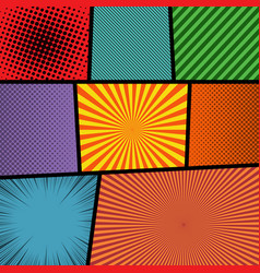 Comic book page colorful concept Royalty Free Vector Image