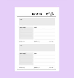 Monthly planner template Royalty Free Vector Image