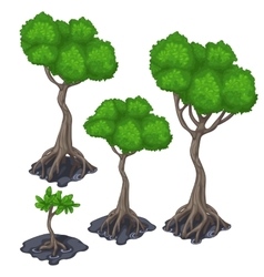 A tree with number four figure Royalty Free Vector Image