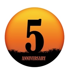 Template logo 10 year anniversary Royalty Free Vector Image