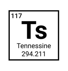 Tennessee atomic periodic table element science Vector Image