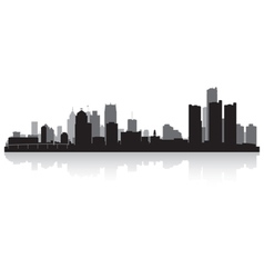 Skyline city set 10 cities of usa 4 Royalty Free Vector