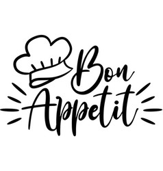 Bon appetit chalk Royalty Free Vector Image - VectorStock