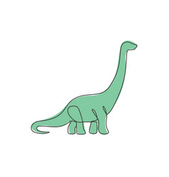 Animal outline for dinosaur long neck Royalty Free Vector