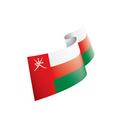 Oman flag on a white Royalty Free Vector Image